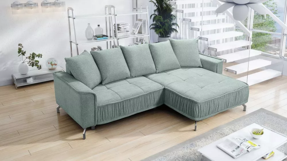 Dīvāns Diosa Bubble Corner Standard · Piparmētru · 173 × 277 × 95 cm