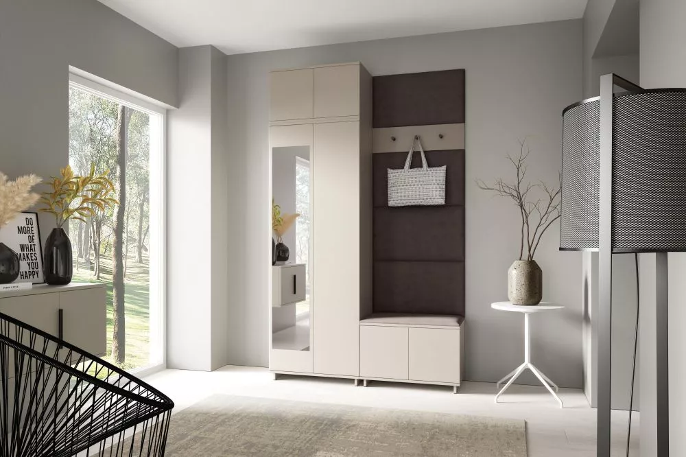 Apavu plaukts Bianco 4 Trinity Korpusa krāsa: kašmīra, · 140 × 229 × 40 cm