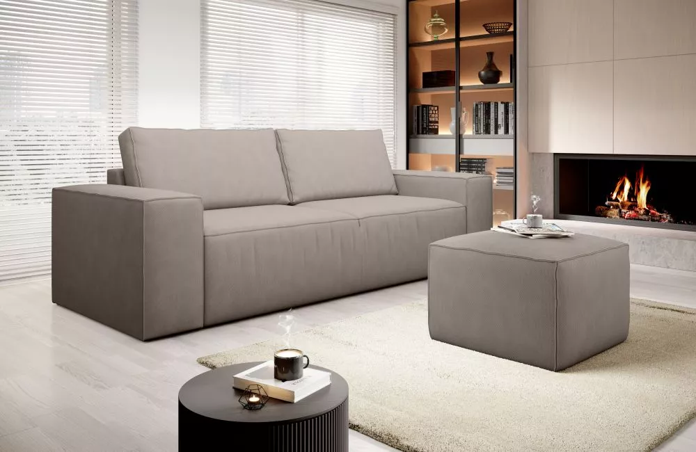 Dīvāns Silla 3S Standard · Krēma · 104 × 260 × 96 cm