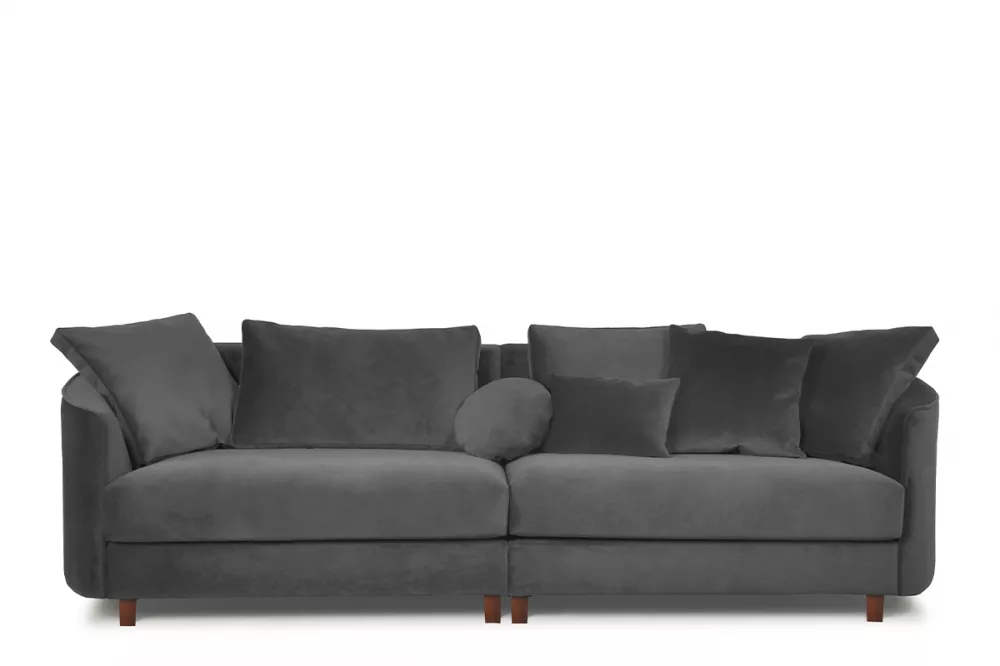 Dīvāns Juni 4S Standard · Tumši pelēks · 120 × 268 × 89 cm