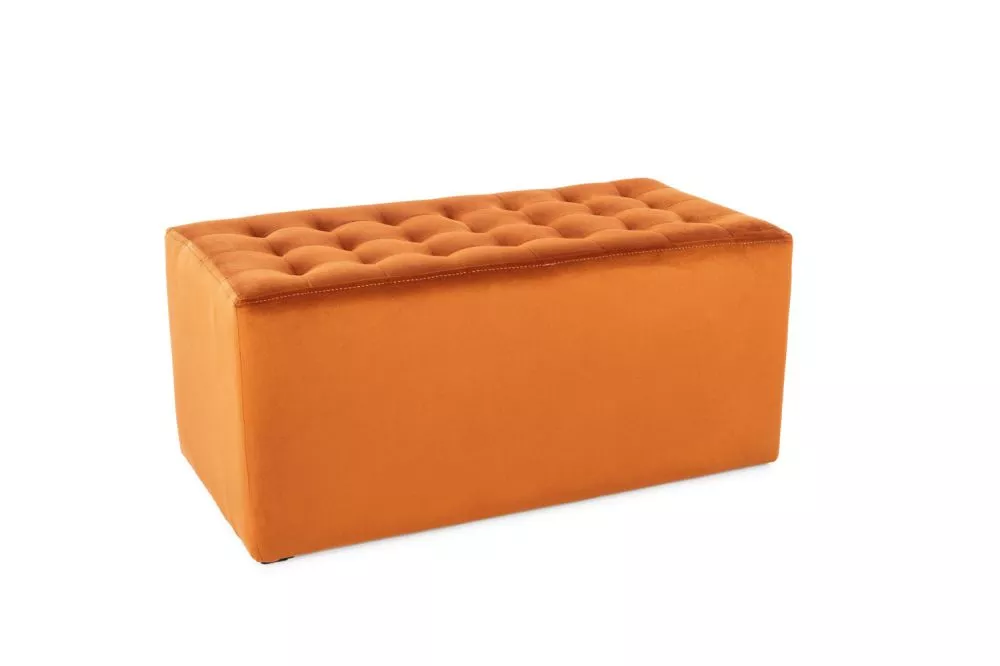 Pufs Lori 2 Velvet Auduma numurs: Bluvel 4215, · Oranžs · 76 × 34 × 39 cm