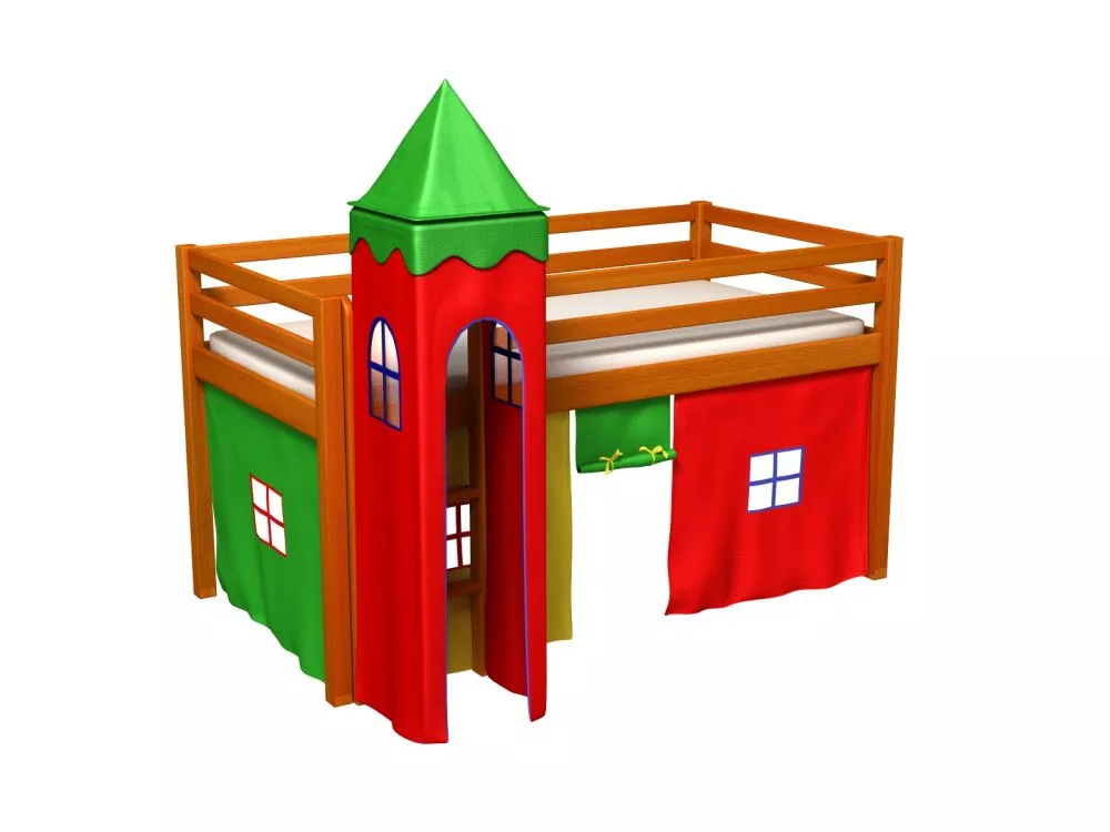 Bērnu gulta Gabi Tower ar stelāžu Guļamvietas platums: 80 cm, Guļamvietas garums: 180 cm, · 88 × 188 × 106 cm