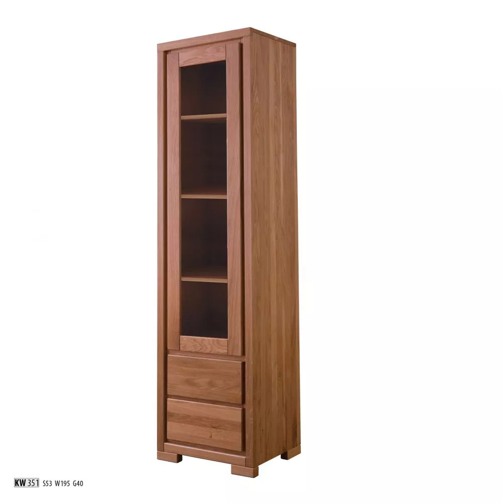 Sekcija KW 351 · Tumšais ozols · 53 × 40 × 195 cm