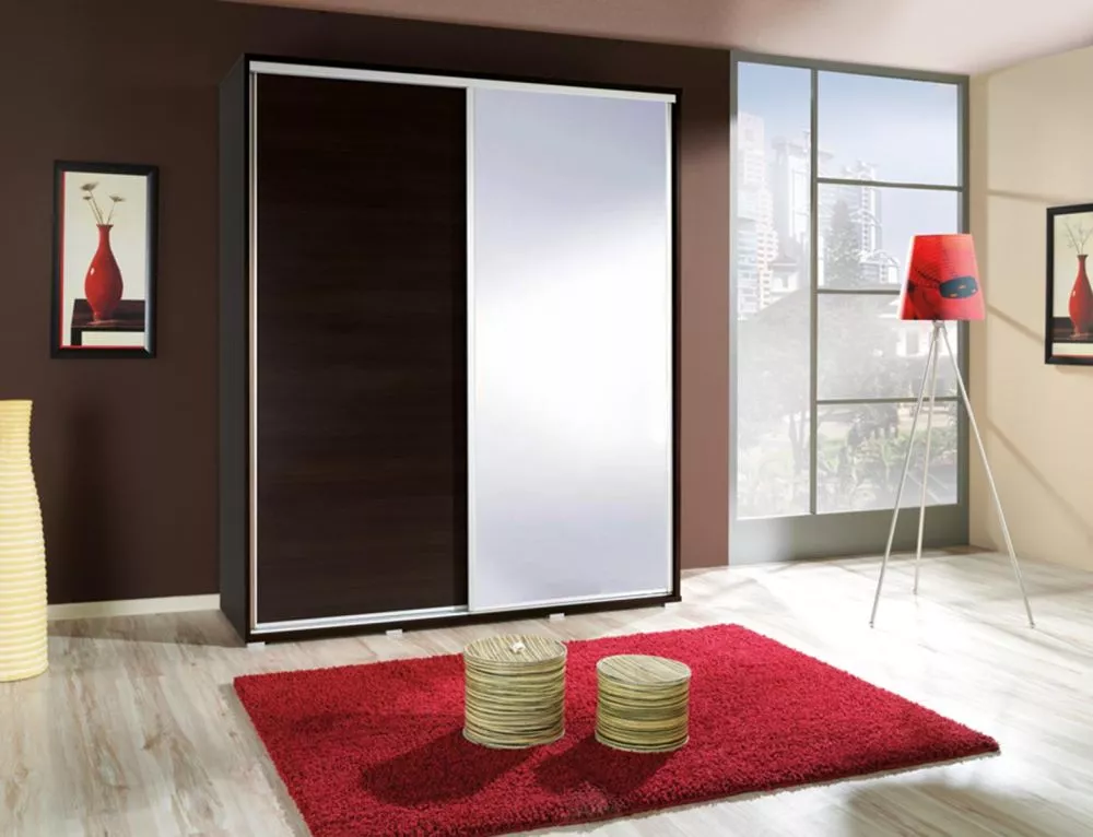Skapis Penelopa 2 · Kastanis venge · 155 × 66 × 215 cm