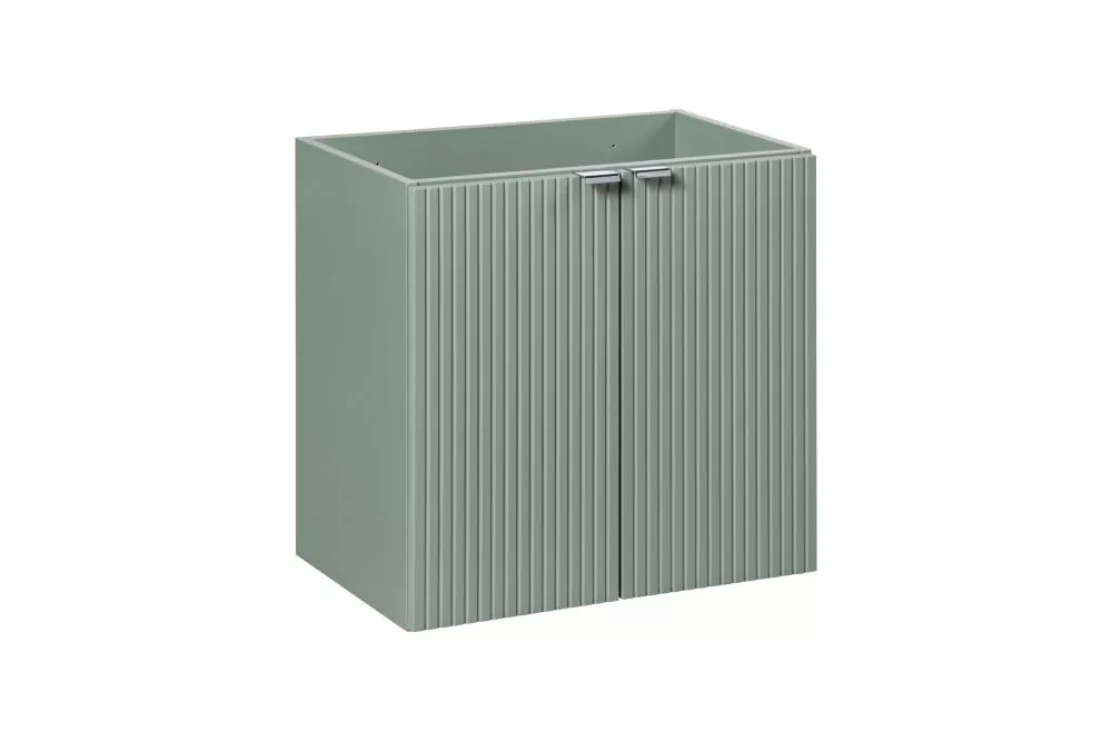 Vannas istabas skapītis Line Reed Green 82-2D · Zaļi pelēks · 60 × 57 × 39 cm