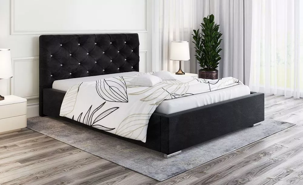 Gulta Bed 11 standard ar stelāžu Guļamvietas platums: 90 cm, Guļamvietas garums: 200 cm, stelāžas tips: koka, · Melns · 