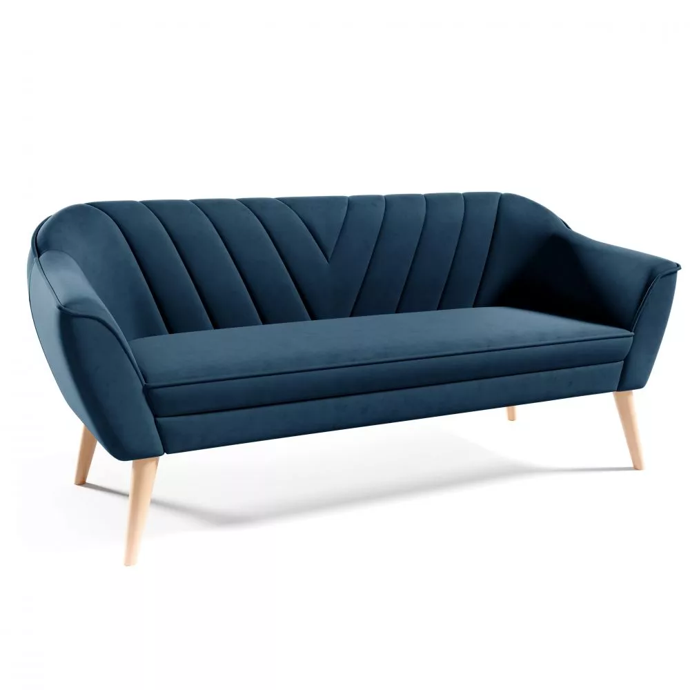 Dīvāns Sofa Flora 206 standard · Zils · 71 × 185 × 75 cm