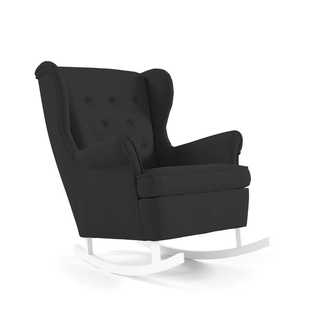 Mīksts krēsls Lino typ 207 Standard Sēdvietas dziļums: 58 cm, · Melns · 80 × 88 × 104 cm
