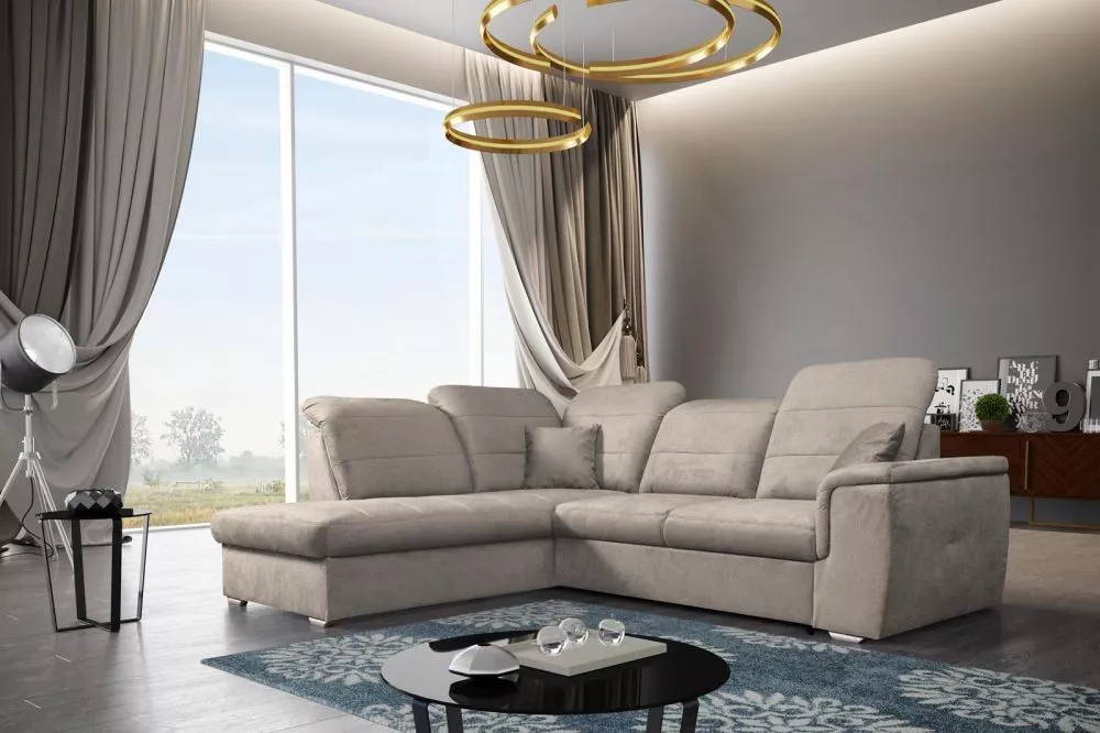 Dīvāns Bergamo L Corner standard · Kapučino · 203 × 261 × 87 cm