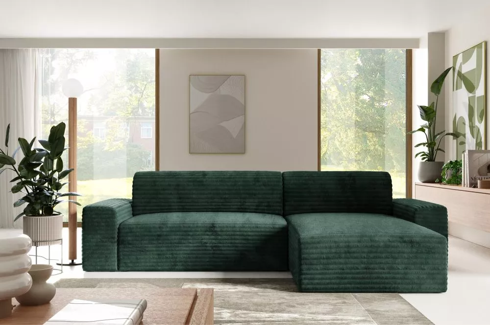 Dīvāns Vivaio L standard · Zaļš · 185 × 300 × 82 cm