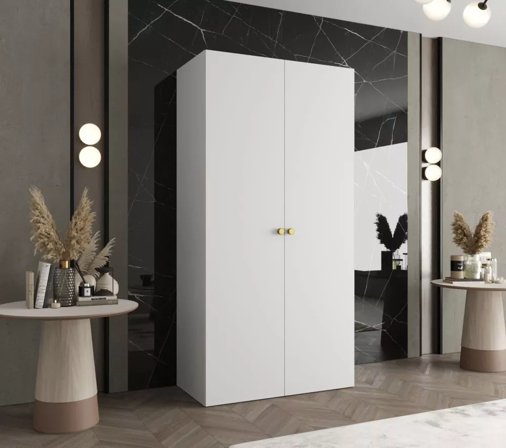 Skapis Parma 1 · Balts · 100 × 50 × 202 cm