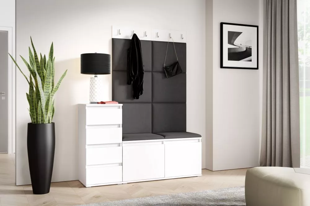 Apavu plaukts Emi 34 Trinity Korpusa krāsa: balts, · 130 × 184.5 × 40 cm