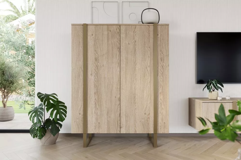Kumode Verica K120 2D Gold · Ozols · 120 × 45 × 152 cm