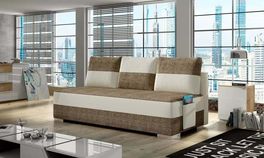 Dīvāns Atila Lux standard · Bēšs + krēms · 92 × 200 × 83 cm