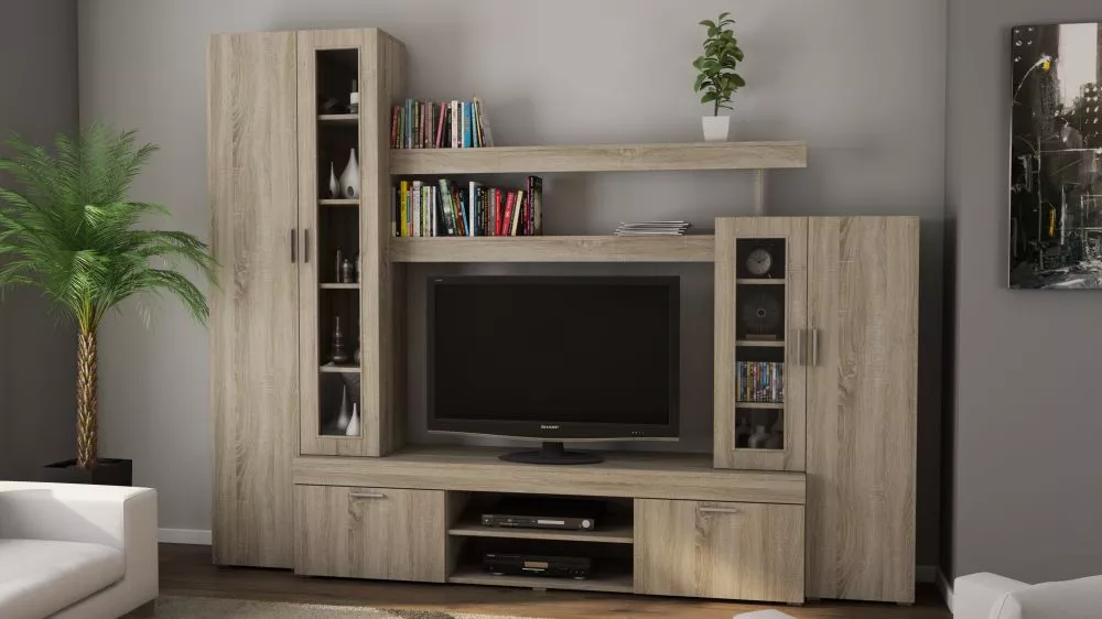 Sekcija Apollo Korpusa krāsa: gaiša sonoma, · 266 × 42 × 208 cm