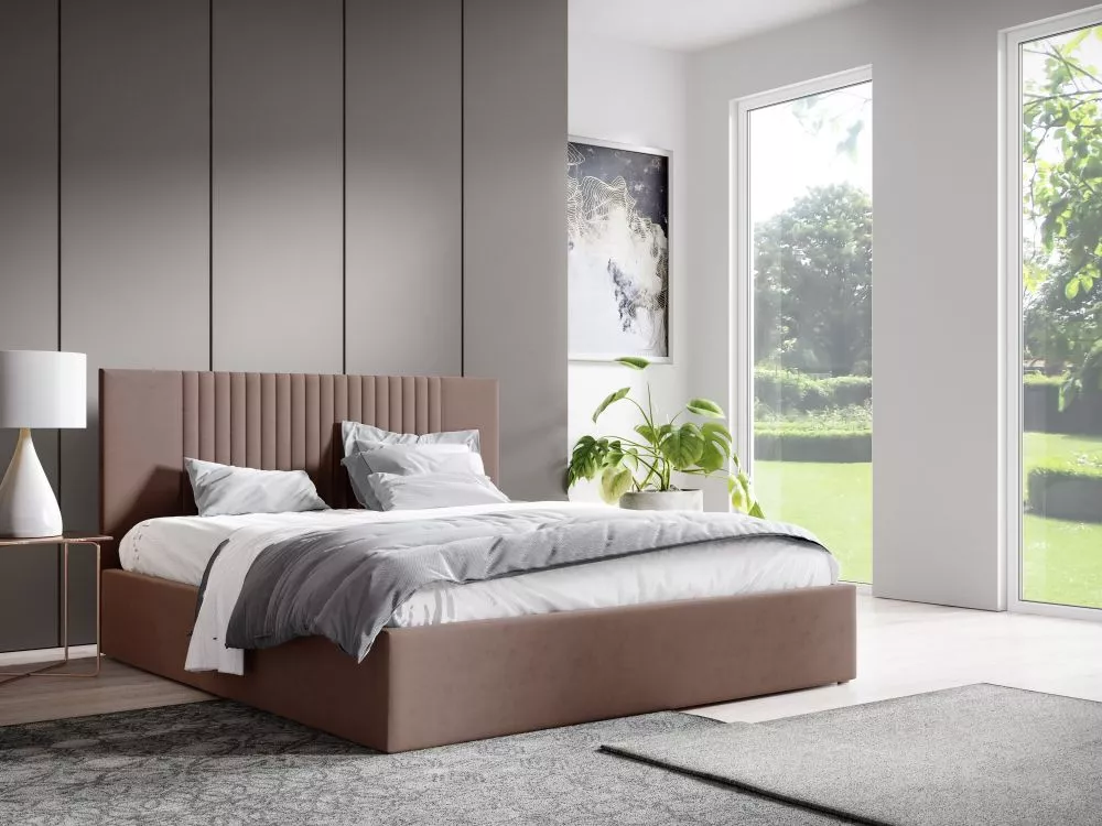 Gulta Lucy 7 ar stelāžu Guļamvietas platums: 120 cm, Guļamvietas garums: 200 cm, · Brūns · 128 × 210 × 92 cm