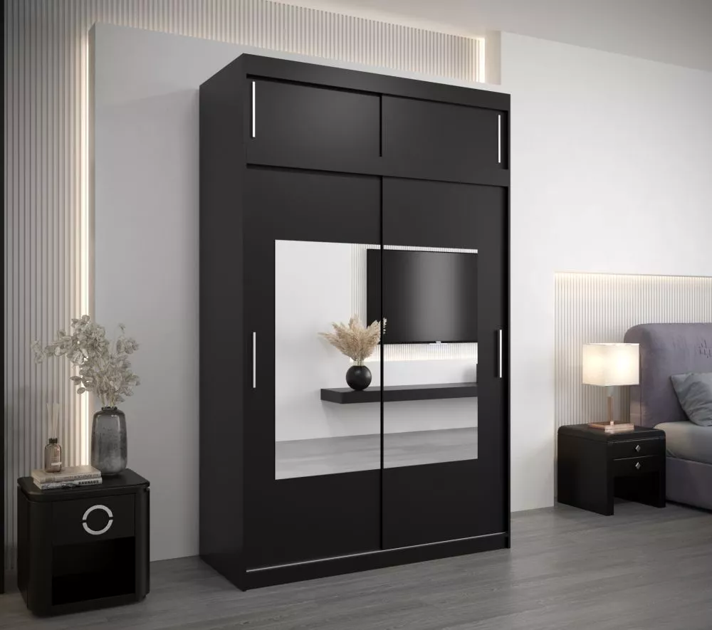 Skapis Torino SZ Premium · Melns · 150 × 62 × 240 cm
