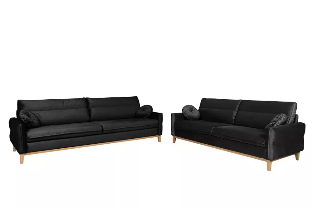 Komplekts Bellano 3S+2S+1S Standard · Melns · 94 × 268 × 95 cm