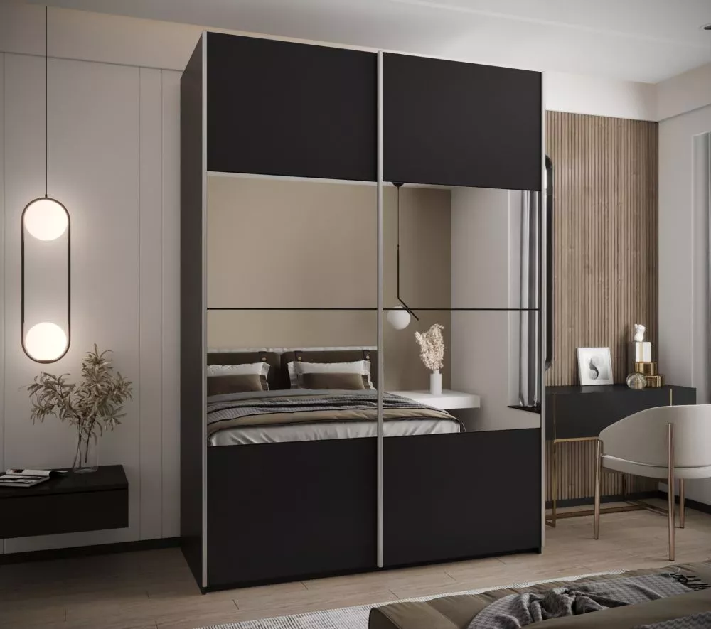 Skapis Lux 4 · Melns · 170 × 61 × 245.5 cm