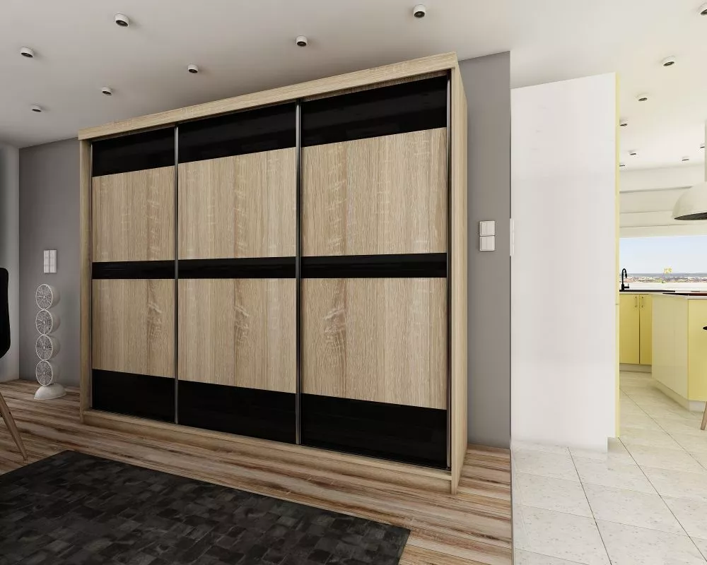 Skapis Top 16 ar LED · Ozols sonoma · 250 × 62 × 200 cm