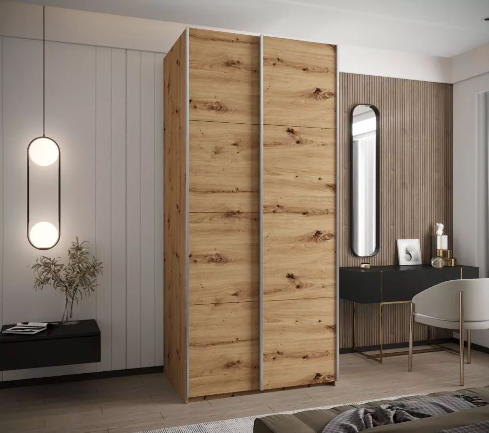 Skapis Lux 1 · Ozols artisan · 120 × 61 × 245.5 cm