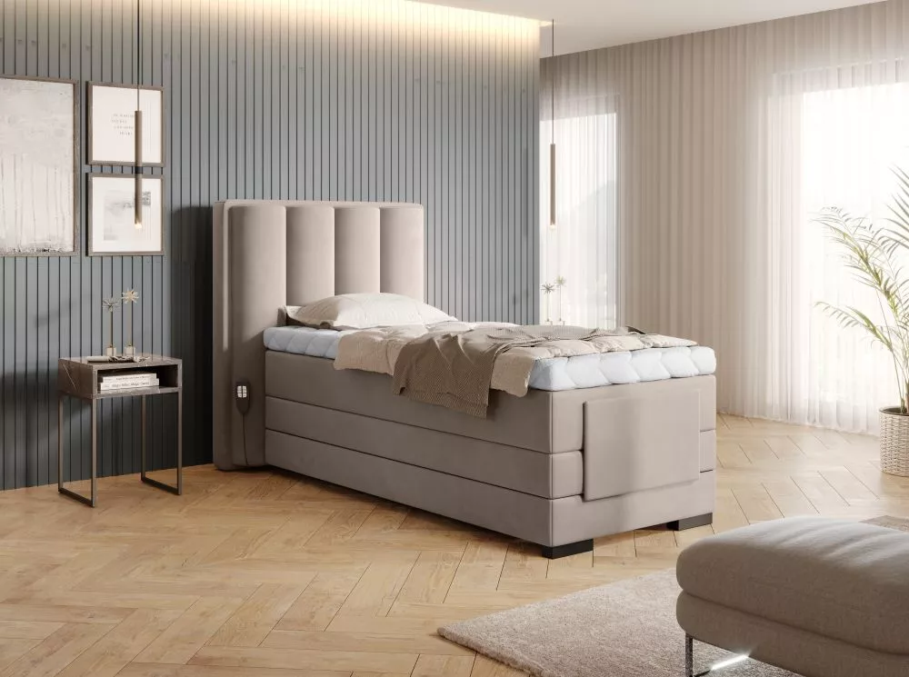 Gulta Veros 90x200 Electric Boxspring Standard Guļamvietas platums: 90 cm, Guļamvietas garums: 200 cm, · Krēma · 108 × 2