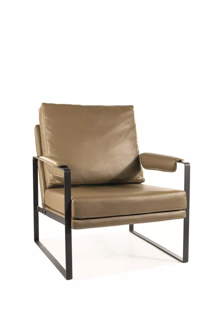 Mīksts krēsls Focus Buffalo Sēdvietas dziļums: 47 cm, · Olīvu · 70 × 74 × 80 cm
