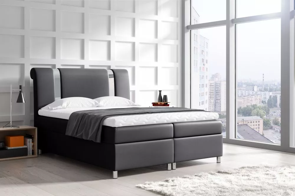 Gulta Mars Premium Standard Guļamvietas platums: 160 cm, Korpusa krāsa: melns, Guļamvietas garums: 200 cm, · 160 × 229 ×