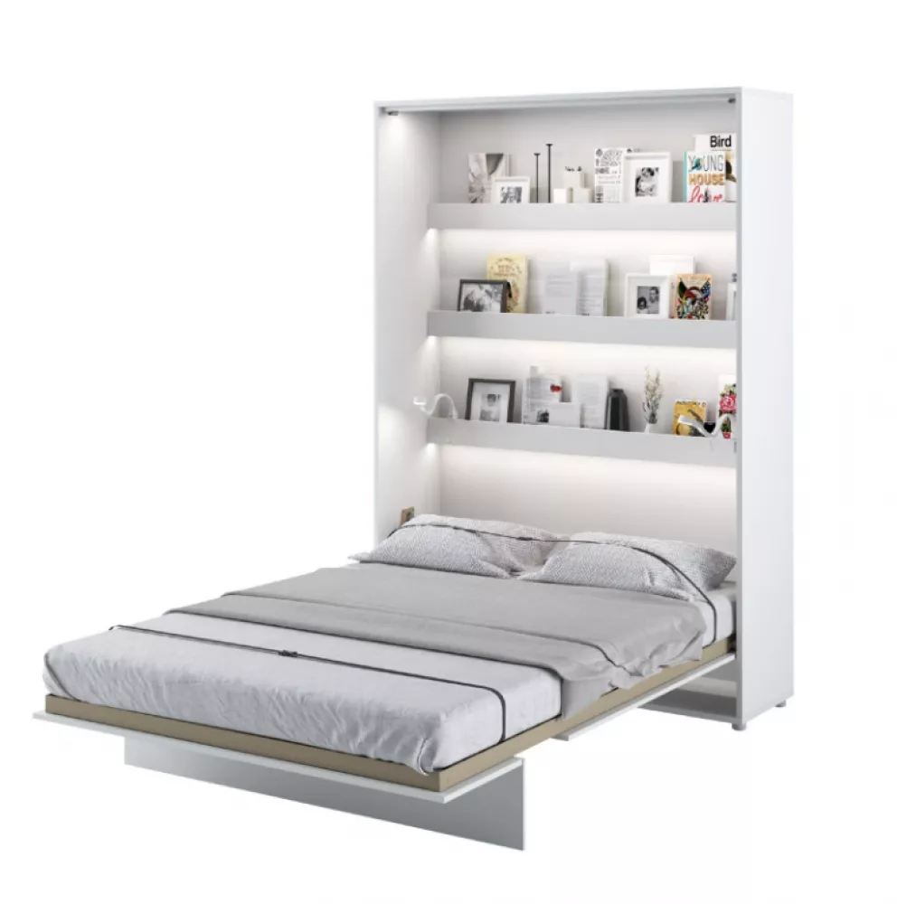 Gulta Premium Concept LED ar stelāžu Guļamvietas platums: 140 cm, Guļamvietas garums: 200 cm, stelāžas tips: koka, · Bal