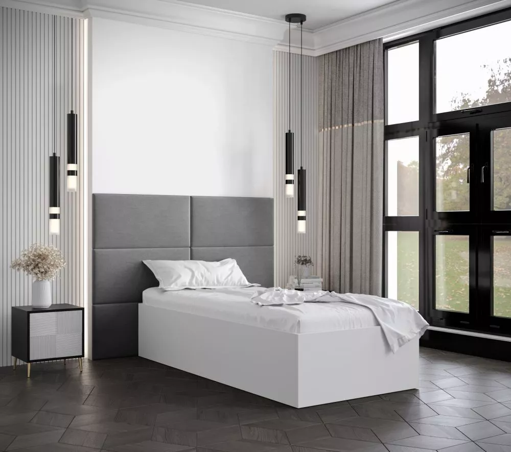 Gulta Bella 2 ar stelāžu Guļamvietas platums: 90 cm, Korpusa krāsa: balts, Guļamvietas garums: 200 cm, stelāžas tips: ko
