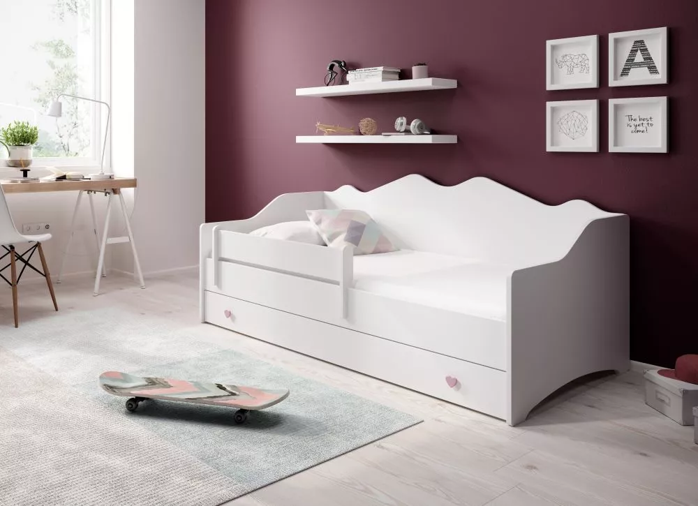 Bērnu gulta Emka ar stelāžu Guļamvietas platums: 80 cm, Guļamvietas garums: 160 cm, · 85 × 164 × 70 cm