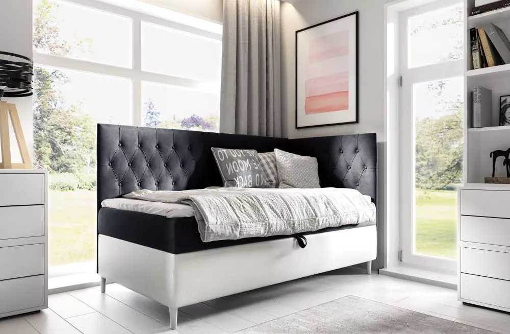 Gulta Filip 3 L Boxspring Standard Guļamvietas platums: 100 cm, Korpusa krāsa: balts, Guļamvietas garums: 200 cm, · 108 
