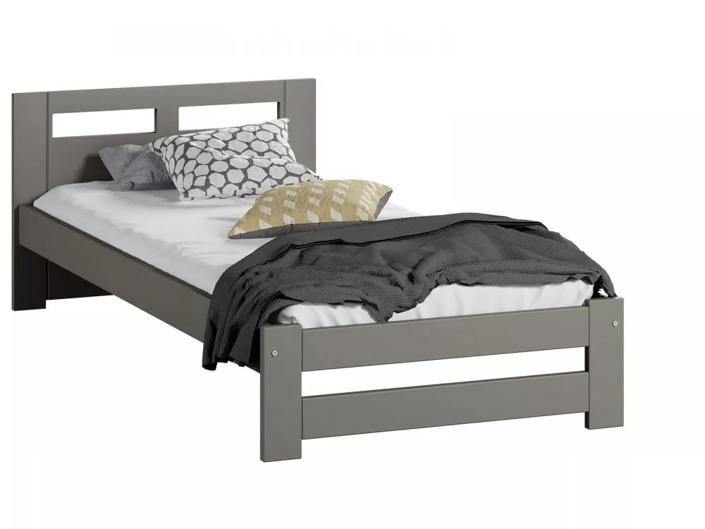 Gulta DMD-10 Magnat ar stelāžu Guļamvietas platums: 90 cm, Guļamvietas garums: 200 cm, · Pelēks · 98 × 206 × 65 cm