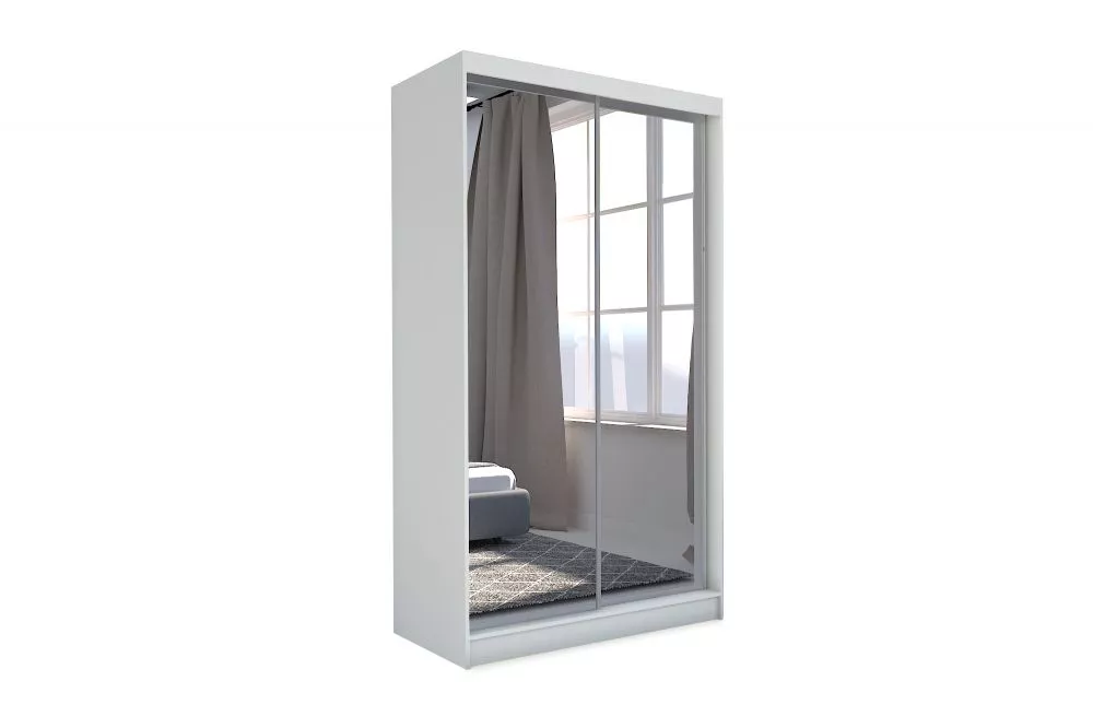 Skapis Debora ar LED · Balts · 150 × 61 × 216 cm