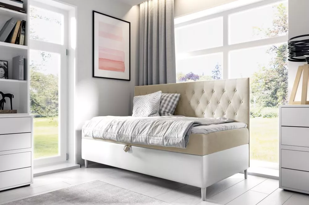 Gulta Filip 2 Boxspring Standard Guļamvietas platums: 80 cm, Korpusa krāsa: balts, Guļamvietas garums: 200 cm, · 88 × 20