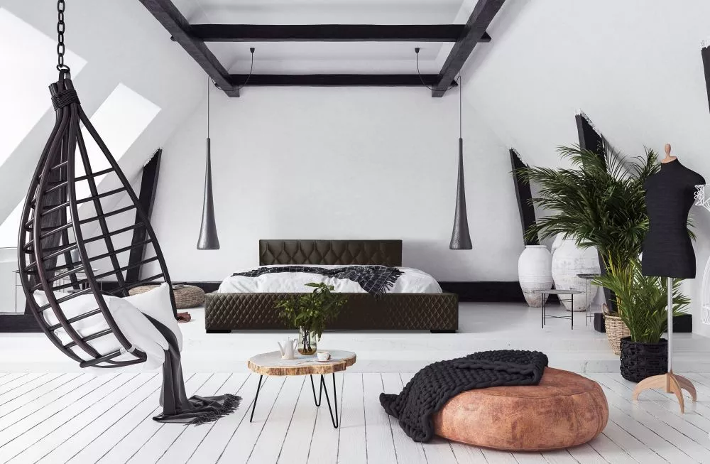 Gulta London Standard ar stelāžu Guļamvietas platums: 160 cm, Guļamvietas garums: 200 cm, stelāžas tips: koka, · Tumši b