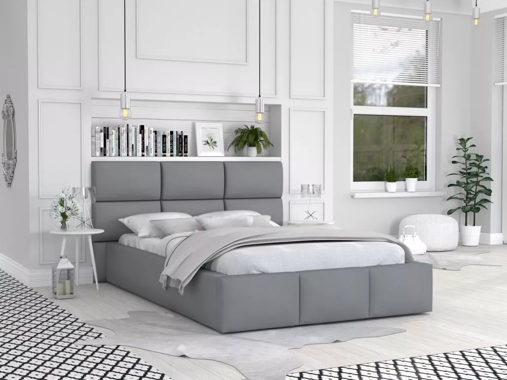 Gulta Denver Basic Standard ar stelāžu Guļamvietas platums: 140 cm, Guļamvietas garums: 200 cm, stelāžas tips: koka, · P