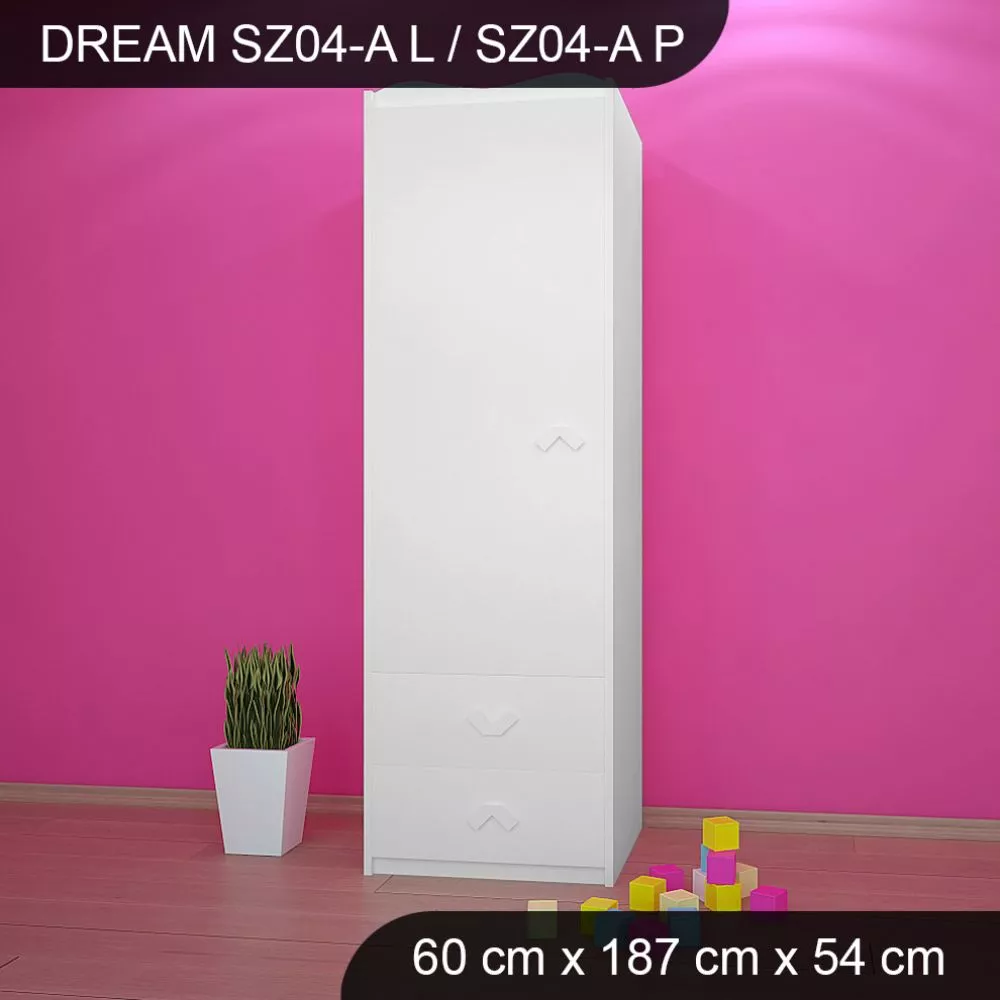 Bērnu skapis Dream SZ04-A · 60 × 54 × 187 cm