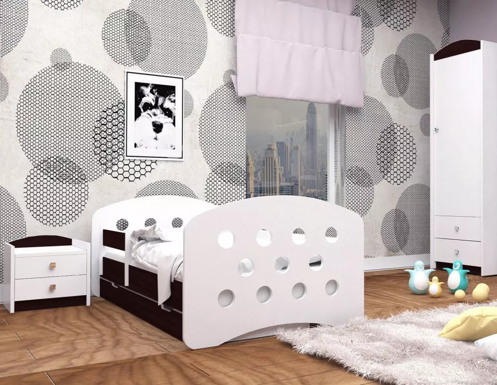 Bērnu gulta Happy Design Kolka L08 190x90 ar stelāžu Guļamvietas platums: 90 cm, Guļamvietas garums: 190 cm, · 102 × 194