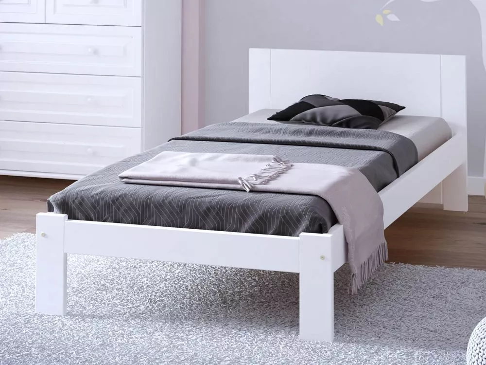 Gulta DMD-5 Magnat ar stelāžu Guļamvietas platums: 90 cm, Guļamvietas garums: 200 cm, · Balts · 98 × 206 × 65 cm