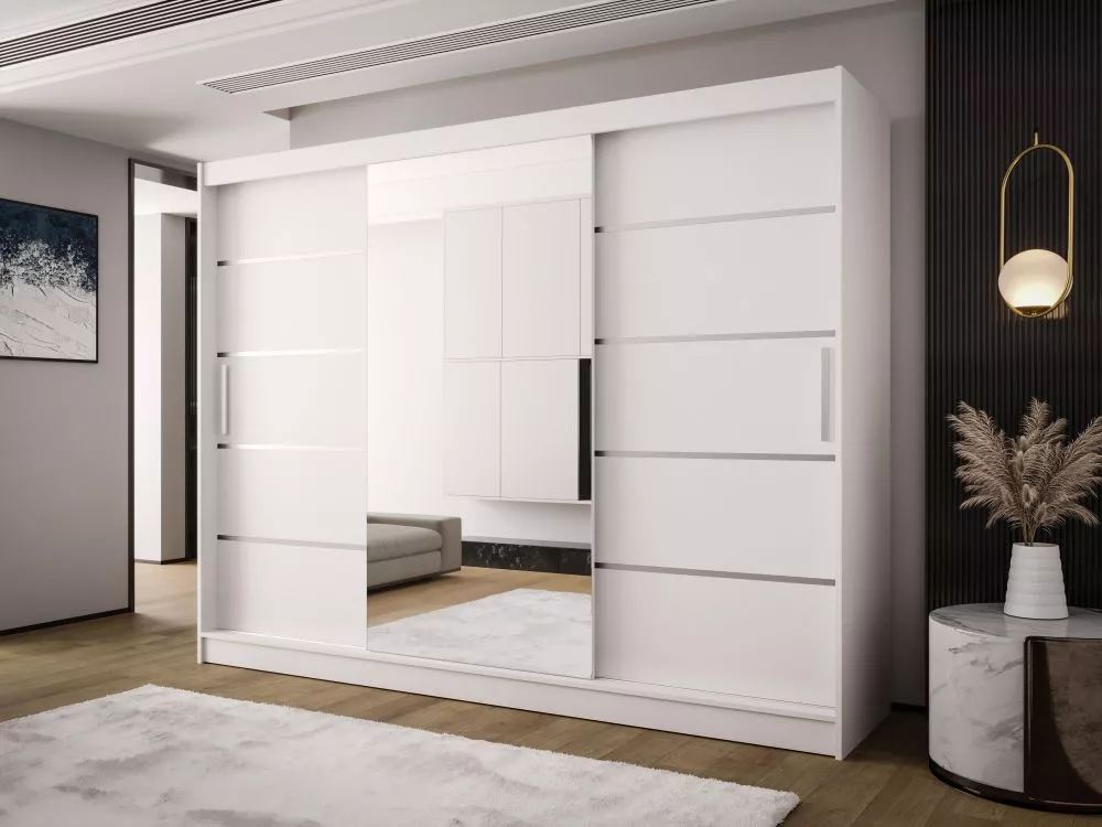 Skapis Austin 6 · Balts · 250 × 58 × 215 cm