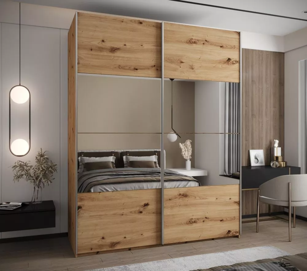 Skapis Lux 4 · Ozols artisan · 190 × 61 × 245.5 cm