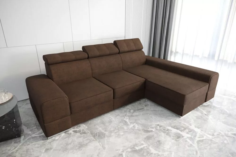 Dīvāns Royal Relax standard · Tumši brūns · 185 × 295 × 79 cm