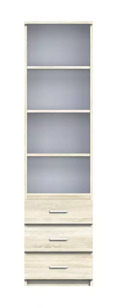 Grāmatu skapis Feniks F-R3 · Ozols sonoma · 52 × 40 × 200 cm