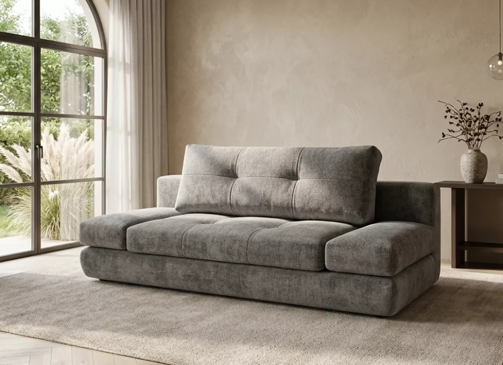 Dīvāns Amelie Standard · Pelēks · 107 × 212 × 69 cm