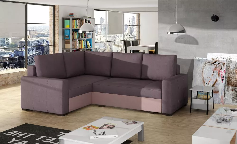 Dīvāns Corona Lux standard · Violets + rozā · 162 × 235 × 72 cm