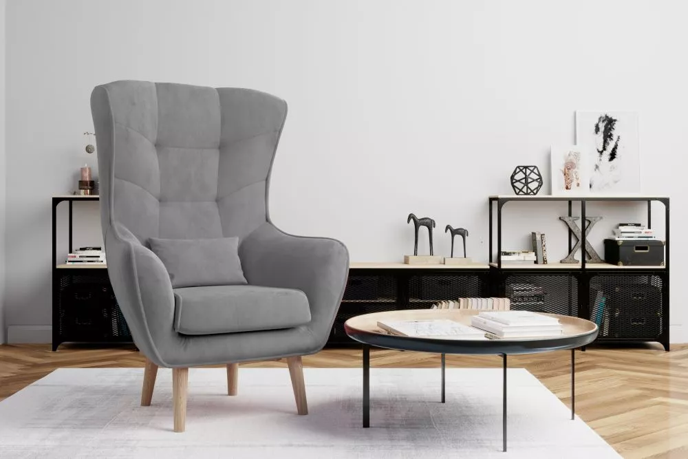 Mīksts krēsls Arti standard Sēdvietas dziļums: 46 cm, · Gaiši pelēks · 80 × 91 × 105 cm
