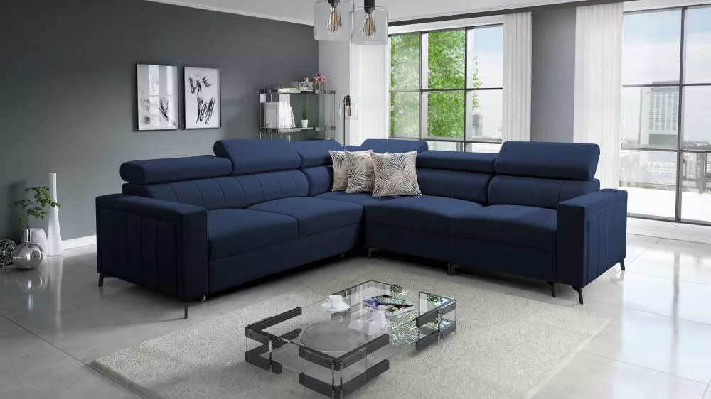 Dīvāns Baltico 4 Premium Standard · Zils · 275 × 275 × 83 cm