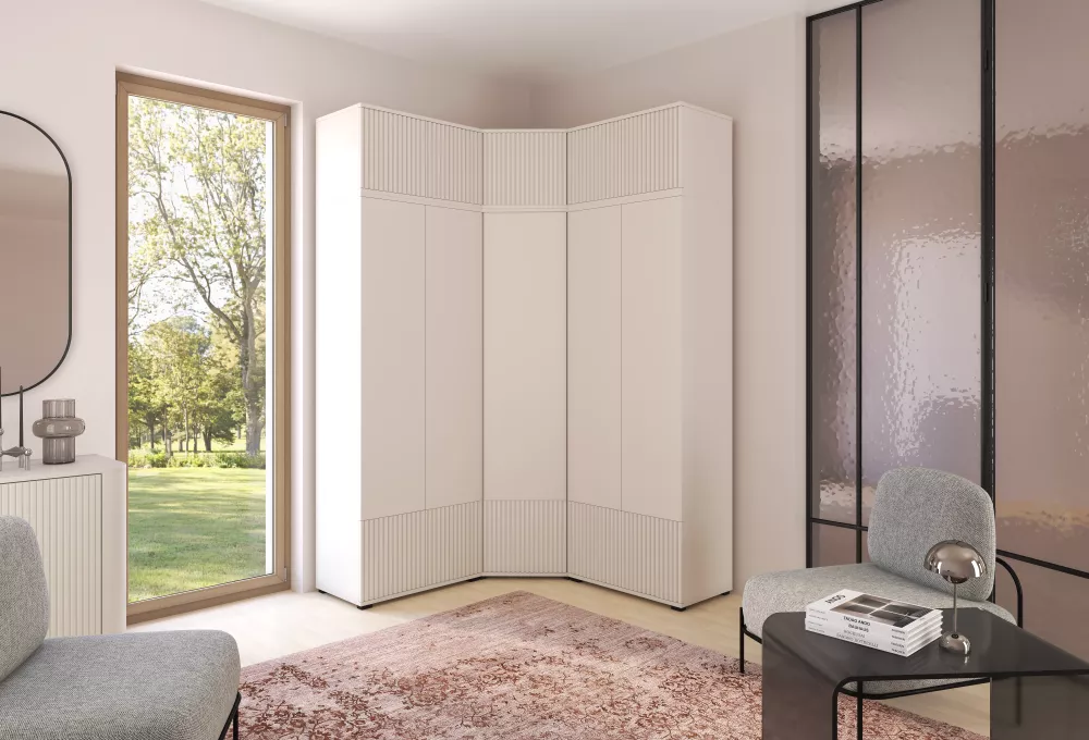 Skapis Rayo 11 · Kašmira · 140 × 70 × 225 cm
