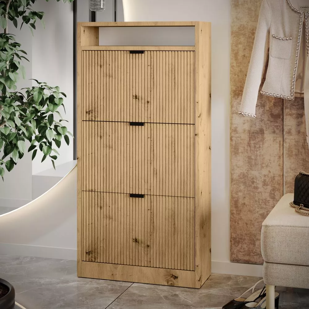 Apavu plaukts Cornelia · Ozols artisan · 60 × 125 × 24 cm